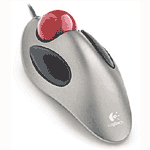 Logitech Silver Marble Trackball Mouse